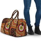 Richmond Football Club Travel Bag Indigenous Monochrome Dot Art Mascot Style