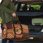 Richmond Football Club Travel Bag Indigenous Monochrome Dot Art Mascot Style