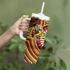Richmond Football Club Tumbler With Handle Indigenous Monochrome Dot Art Mascot Style