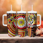 Richmond Football Club Tumbler With Handle Indigenous Monochrome Dot Art Mascot Style