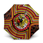 Richmond Football Club Umbrella Indigenous Monochrome Dot Art Mascot Style