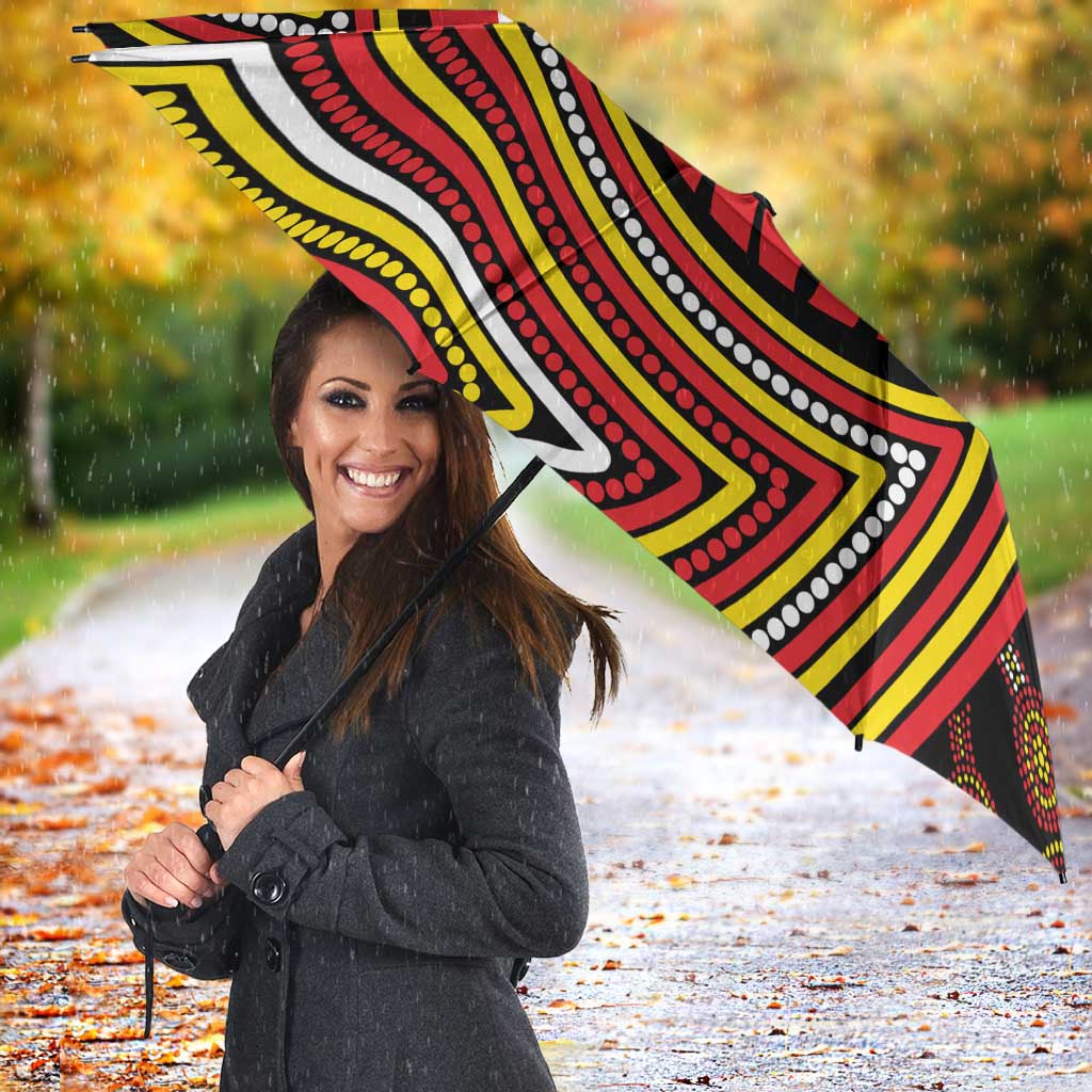 Richmond Football Club Umbrella Indigenous Monochrome Dot Art Mascot Style