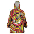 Richmond Football Club Wearable Blanket Hoodie Indigenous Monochrome Dot Art Mascot Style