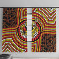 Richmond Football Club Window Curtain Indigenous Monochrome Dot Art Mascot Style