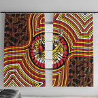 Richmond Football Club Window Curtain Indigenous Monochrome Dot Art Mascot Style