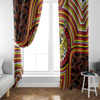 Richmond Football Club Window Curtain Indigenous Monochrome Dot Art Mascot Style