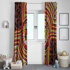 Richmond Football Club Window Curtain Indigenous Monochrome Dot Art Mascot Style