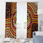 Richmond Football Club Window Curtain Indigenous Monochrome Dot Art Mascot Style