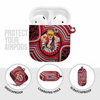 St Kilda Football Club AirPods Case Indigenous Monochrome Dot Art Mascot Style