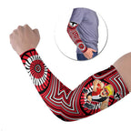 St Kilda Football Club Arm Sleeves Indigenous Monochrome Dot Art Mascot Style