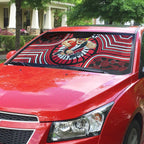 St Kilda Football Club Auto Sun Shade Indigenous Monochrome Dot Art Mascot Style
