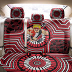 St Kilda Football Club Back Car Seat Cover Indigenous Monochrome Dot Art Mascot Style