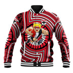 St Kilda Football Club Baseball Jacket Indigenous Monochrome Dot Art Mascot Style