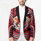 St Kilda Football Club Blazer Indigenous Monochrome Dot Art Mascot Style