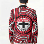 St Kilda Football Club Blazer Indigenous Monochrome Dot Art Mascot Style