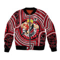 St Kilda Football Club Bomber Jacket Indigenous Monochrome Dot Art Mascot Style