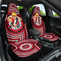 St Kilda Football Club Car Seat Cover Indigenous Monochrome Dot Art Mascot Style
