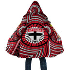 St Kilda Football Club Cloak Indigenous Monochrome Dot Art Mascot Style