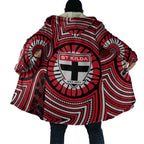 St Kilda Football Club Cloak Indigenous Monochrome Dot Art Mascot Style