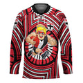 St Kilda Football Club Hockey Jersey Indigenous Monochrome Dot Art Mascot Style