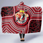 St Kilda Football Club Hooded Blanket Indigenous Monochrome Dot Art Mascot Style