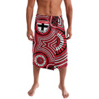 St Kilda Football Club Lavalava Indigenous Monochrome Dot Art Mascot Style