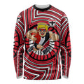 St Kilda Football Club Long Sleeve Shirt Indigenous Monochrome Dot Art Mascot Style