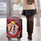 St Kilda Football Club Luggage Cover Indigenous Monochrome Dot Art Mascot Style