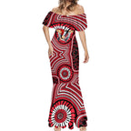 St Kilda Football Club Mermaid Dress Indigenous Monochrome Dot Art Mascot Style