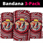 St Kilda Football Club Neck Gaiter Indigenous Monochrome Dot Art Mascot Style