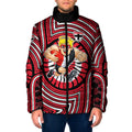 St Kilda Football Club Padded Jacket Indigenous Monochrome Dot Art Mascot Style