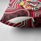 St Kilda Football Club Pillow Cover Indigenous Monochrome Dot Art Mascot Style