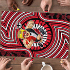 St Kilda Football Club Puzzle Indigenous Monochrome Dot Art Mascot Style