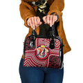 St Kilda Football Club Shoulder Handbag Indigenous Monochrome Dot Art Mascot Style