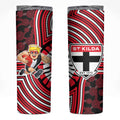 St Kilda Football Club Skinny Tumbler Indigenous Monochrome Dot Art Mascot Style