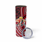 St Kilda Football Club Skinny Tumbler Indigenous Monochrome Dot Art Mascot Style