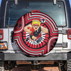 St Kilda Football Club Spare Tire Cover Indigenous Monochrome Dot Art Mascot Style