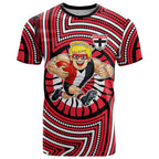 St Kilda Football Club T Shirt Indigenous Monochrome Dot Art Mascot Style