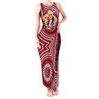 St Kilda Football Club Tank Maxi Dress Indigenous Monochrome Dot Art Mascot Style