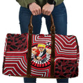 St Kilda Football Club Travel Bag Indigenous Monochrome Dot Art Mascot Style
