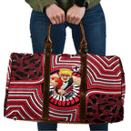 St Kilda Football Club Travel Bag Indigenous Monochrome Dot Art Mascot Style