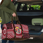 St Kilda Football Club Travel Bag Indigenous Monochrome Dot Art Mascot Style