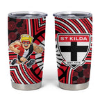 St Kilda Football Club Tumbler Cup Indigenous Monochrome Dot Art Mascot Style