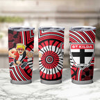 St Kilda Football Club Tumbler Cup Indigenous Monochrome Dot Art Mascot Style