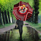 St Kilda Football Club Umbrella Indigenous Monochrome Dot Art Mascot Style