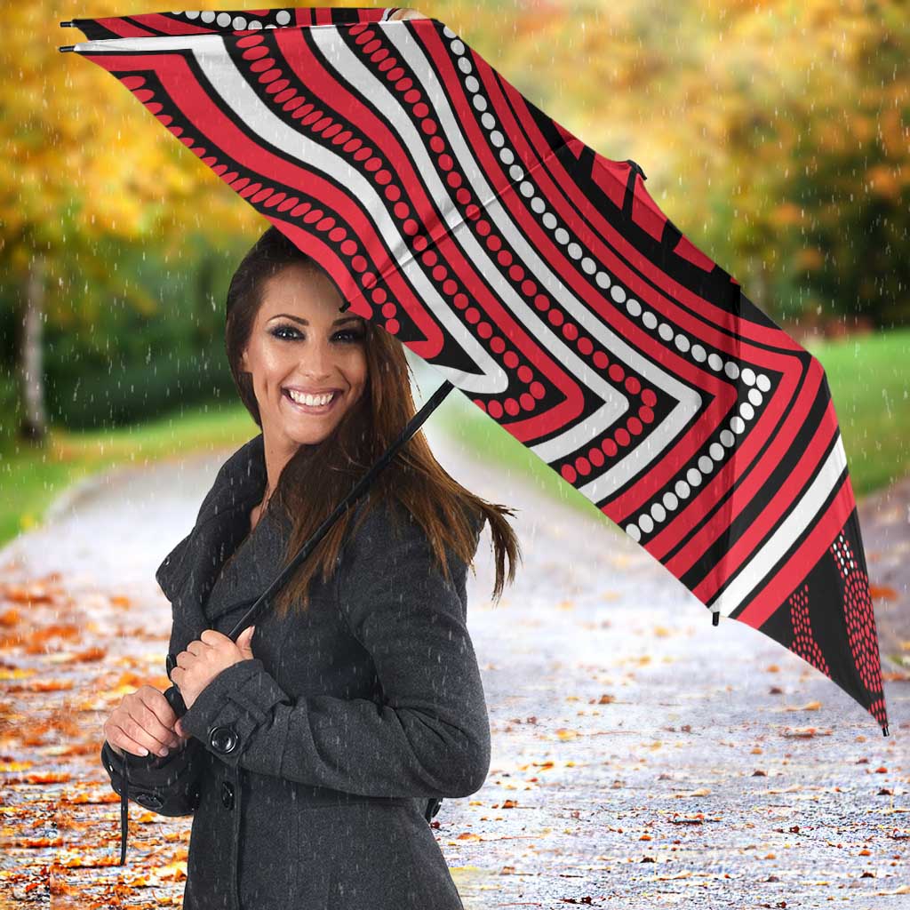 St Kilda Football Club Umbrella Indigenous Monochrome Dot Art Mascot Style