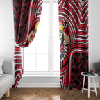 St Kilda Football Club Window Curtain Indigenous Monochrome Dot Art Mascot Style