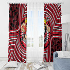 St Kilda Football Club Window Curtain Indigenous Monochrome Dot Art Mascot Style