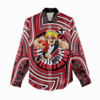 St Kilda Football Club Women Casual Shirt Indigenous Monochrome Dot Art Mascot Style