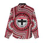 St Kilda Football Club Women Casual Shirt Indigenous Monochrome Dot Art Mascot Style